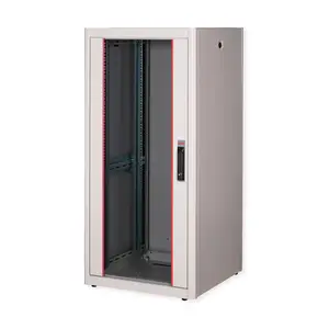 48,26cm (19") Netzwerkschrank Basic 26 HE 600x600 BxT Glastur grau 48,26cm (19") Netzwerkschrank Basic 26 HE 600x600 BxT Glastur grau