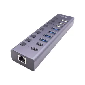 i-tec USB-A/USB-C Charging HUB 9port with LAN + Power Adapter 60 W i-tec USB-A/USB-C Charging HUB 9port with LAN + Power Adapter 60 W