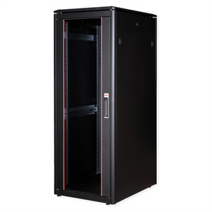 48,26cm (19") Netzwerkschrank Pro 32 HE 600x800 BxT Glastur schwarz