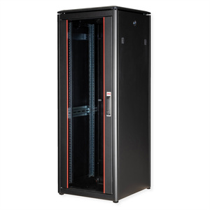 48,26cm (19") Netzwerkschrank Pro 32 HE 600x600 BxT Glastur schwarz