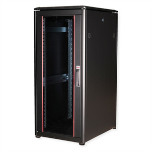 48,26cm (19") Netzwerkschrank Pro 26 HE 600x800 BxT Glastur schwarz