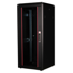 48,26cm (19") Netzwerkschrank Pro 26 HE 600x600 BxT Glastur schwarz