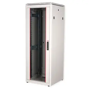 48,26cm (19") Netzwerkschrank Pro 32 HE 600x600 BxT Glastur grau 48,26cm (19") Netzwerkschrank Pro 32 HE 600x600 BxT Glastur grau
