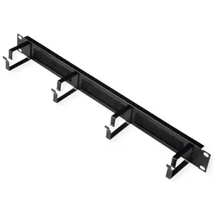 48,26cm (19") Rangierpanel 1 HE mit Burstenleiste 44x60mm schwarz 48,26cm (19") Rangierpanel 1 HE mit Burstenleiste 44x60mm schwarz