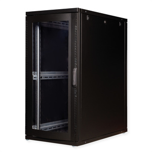 48,26cm (19") Serverschrank 42 HE 600x1000 BxT schwarz Plexiglas