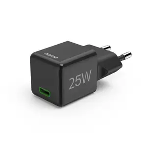 Schnellladegerät, USB-C, Super-Mini-Charger, PD, 25 W, Schwarz Schnellladegerät, USB-C, Super-Mini-Charger, PD, 25 W, Schwarz