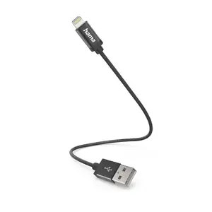 Ladekabel USB-A Lightning 0,2 m Nylon Schwarz Ladekabel USB-A Lightning 0,2 m Nylon Schwarz
