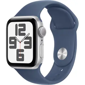Apple Watch SE GPS 40mm Silver Aluminium Case with Denim Sport Band, M/L Apple Watch SE GPS 40mm Silver Aluminium Case with Denim Sport Band, M/L