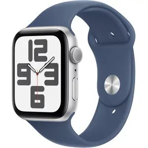 Apple Watch SE GPS 44mm Silver Aluminium Case with Denim Sport Band, S/M Apple Watch SE GPS 44mm Silver Aluminium Case with Denim Sport Band, S/M