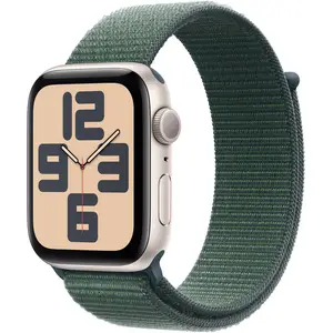 Apple Watch SE GPS 44mm Starlight Aluminium Case with Lake Green Sport Loop Apple Watch SE GPS 44mm Starlight Aluminium Case with Lake Green Sport Loop
