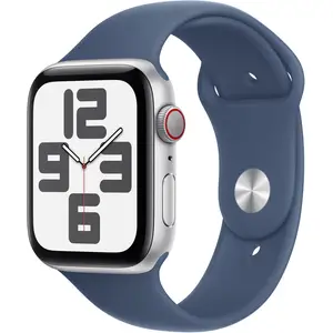 Apple Watch SE GPS + Cellular 44mm Silver Aluminium Case with Denim Sport Band, M/L Apple Watch SE GPS + Cellular 44mm Silver Aluminium Case with Denim Sport Band, M/L