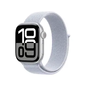 Apple Watch Series 10 GPS + Cellular 42mm Silver Aluminium Case with Blue Cloud Sport Loop Apple Watch Series 10 GPS + Cellular 42mm Silver Aluminium Case with Blue Cloud Sport Loop