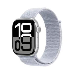 Apple Watch Series 10 GPS + Cellular 46mm Silver Aluminium Case with Blue Cloud Sport Loop Apple Watch Series 10 GPS + Cellular 46mm Silver Aluminium Case with Blue Cloud Sport Loop