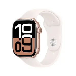 Apple Watch Series 10 GPS + Cellular 46mm Rose Gold Aluminium Case with Light Blush Sport Band, S/M Apple Watch Series 10 GPS + Cellular 46mm Rose Gold Aluminium Case with Light Blush Sport Band, S/M