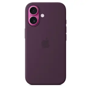 iPhone 16 Silicone Case with MagSafe, Plum iPhone 16 Silicone Case with MagSafe, Plum