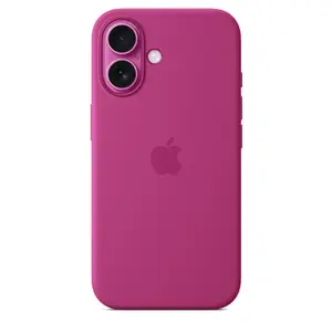 iPhone 16 Silicone Case with MagSafe, Fuchsia iPhone 16 Silicone Case with MagSafe, Fuchsia