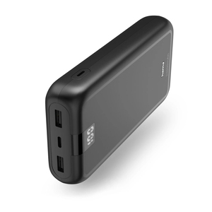 Performance 24 Powerbank 24000 mAh 88,8 Wh 3A Fast Charge 3 Ausgabeanschlussstellen (2 x USB, 24 pin USB-C) auf Kabel: USB-C Anthrazit