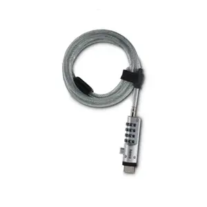 Laptopschloss USB Zahlenschloss 4-stellig Carbonstahl Silber Laptopschloss USB Zahlenschloss 4-stellig Carbonstahl Silber