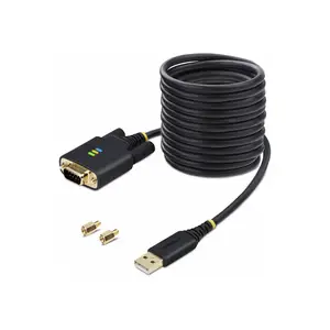 3m USB auf Seriell Adapter, COM-Retention, Wechselbare Schrauben/Muttern, USB-A zu DB9 Kabel, FTDI IC, USB auf RS232, ESD Schutz, Windows/macOS/Linux 3m USB auf Seriell Adapter, COM-Retention, Wechselbare Schrauben/Muttern, USB-A zu DB9 Kabel, FTDI IC, USB auf RS232, ESD Schutz, Windows/macOS/Linux