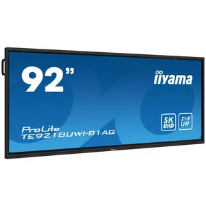 ProLite TE9218UWI-B1AG 234cm (92") Multi-Touch Digital Signage 5120x2160 Pixel 4000:1 500cd/m² 6,5ms ProLite TE9218UWI-B1AG 234cm (92") Multi-Touch Digital Signage 5120x2160 Pixel 4000:1 500cd/m² 6,5ms