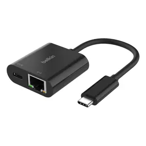 Netzwerkadapter USB-C Gigabit Ethernetx1 + USB-C (nur Spannungsversorgung) Schwarz Netzwerkadapter USB-C Gigabit Ethernetx1 + USB-C (nur Spannungsversorgung) Schwarz