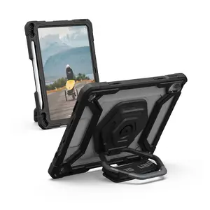 Plasma Handstrap Kickstand & Screen Protection Case für Apple iPad 10,9 (2022) transparent/schwarz Plasma Handstrap Kickstand & Screen Protection Case für Apple iPad 10,9 (2022) transparent/schwarz