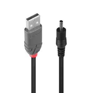 Adapterkabel USB A/DC 3,5/1,35 mm Stecker/Stecker Schwarz Adapterkabel USB A/DC 3,5/1,35 mm Stecker/Stecker Schwarz
