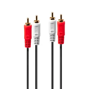 Audio-Kabel 1 m 2 x RCA Rot, Weiß Audio-Kabel 1 m 2 x RCA Rot, Weiß