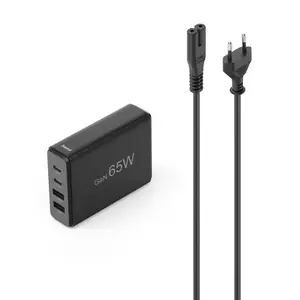 USB-Ladestation 4 Ports, GaN, Schnellladegerät, 2xUSB-C, 2xUSB-A, PD, 65 W USB-Ladestation 4 Ports, GaN, Schnellladegerät, 2xUSB-C, 2xUSB-A, PD, 65 W