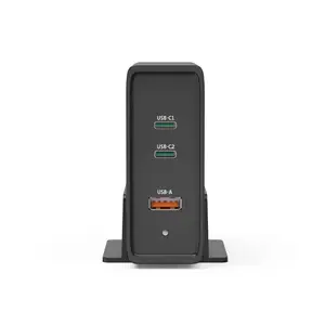Universal-USB-C-Ladestation, GaN, 3 Ports, Power Delivery (PD), 5-28V/140W Universal-USB-C-Ladestation, GaN, 3 Ports, Power Delivery (PD), 5-28V/140W