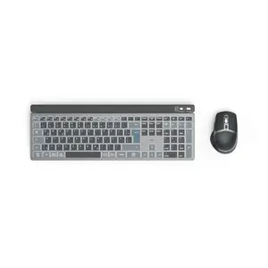 Multi-Device-Tastatur-Maus-Set WKM-750, kabellos, LED, Schwarz, QWERTZ DE Multi-Device-Tastatur-Maus-Set WKM-750, kabellos, LED, Schwarz, QWERTZ DE