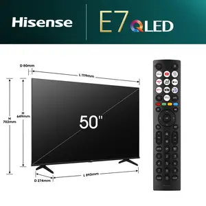 Smart-TV 50E77NQ 50" 4K UHD 3840x2160 16:9 400 cd/m² Schwarz Smart-TV 50E77NQ 50" 4K UHD 3840x2160 16:9 400 cd/m² Schwarz