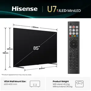 Mini Smart-TV 85U7Q215 cm 85" 3840x21604K UHD 144Hz HDR10+ Dolby Atmos DTS Virtual X-Decodierung VIDAA Smart OS Serie:U7Q Mini Smart-TV 85U7Q215 cm 85" 3840x21604K UHD 144Hz HDR10+ Dolby Atmos DTS Virtual X-Decodierung VIDAA Smart OS Serie:U7Q