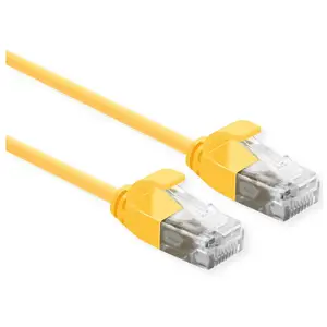 Patch-Kabel RJ-45 (M) zu RJ-45 (M) 3 m UTP CAT 6a halogenfrei geformt Gelb Patch-Kabel RJ-45 (M) zu RJ-45 (M) 3 m UTP CAT 6a halogenfrei geformt Gelb