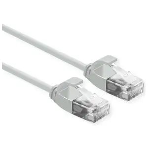 Patch-Kabel RJ-45 (M) zu RJ-45 (M) 3 m UTP CAT 6a halogenfrei geformt Grau Patch-Kabel RJ-45 (M) zu RJ-45 (M) 3 m UTP CAT 6a halogenfrei geformt Grau