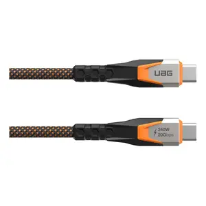 UAG Urban Armor Gear SRGE Rugged USB 3.2 Gen2 Kabel USB-C auf USB-C 240W 0,75m schwarz/orange UAG Urban Armor Gear SRGE Rugged USB 3.2 Gen2 Kabel USB-C auf USB-C 240W 0,75m schwarz/orange