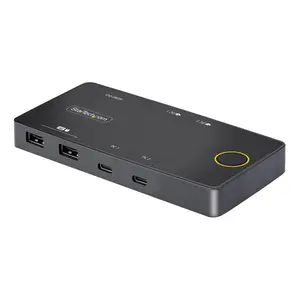 2-Port USB-C KVM Switch, Single-4K 60Hz HDMI Monitor, Dual-100W Power Delivery Pass-through Ports 2-Port USB-C KVM Switch, Single-4K 60Hz HDMI Monitor, Dual-100W Power Delivery Pass-through Ports