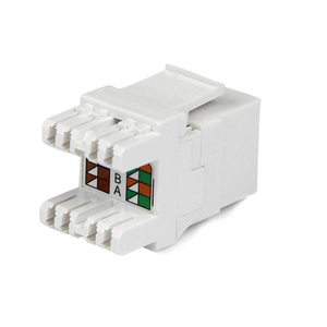 Cat6 Keystone Modul 180° Ethernet RJ45 Wanddose Typ 110 Weiß