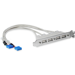 USB 2.0  Slotblech Adapter 4 Port